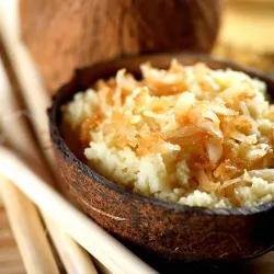 Tropical y delicioso arroz con coco